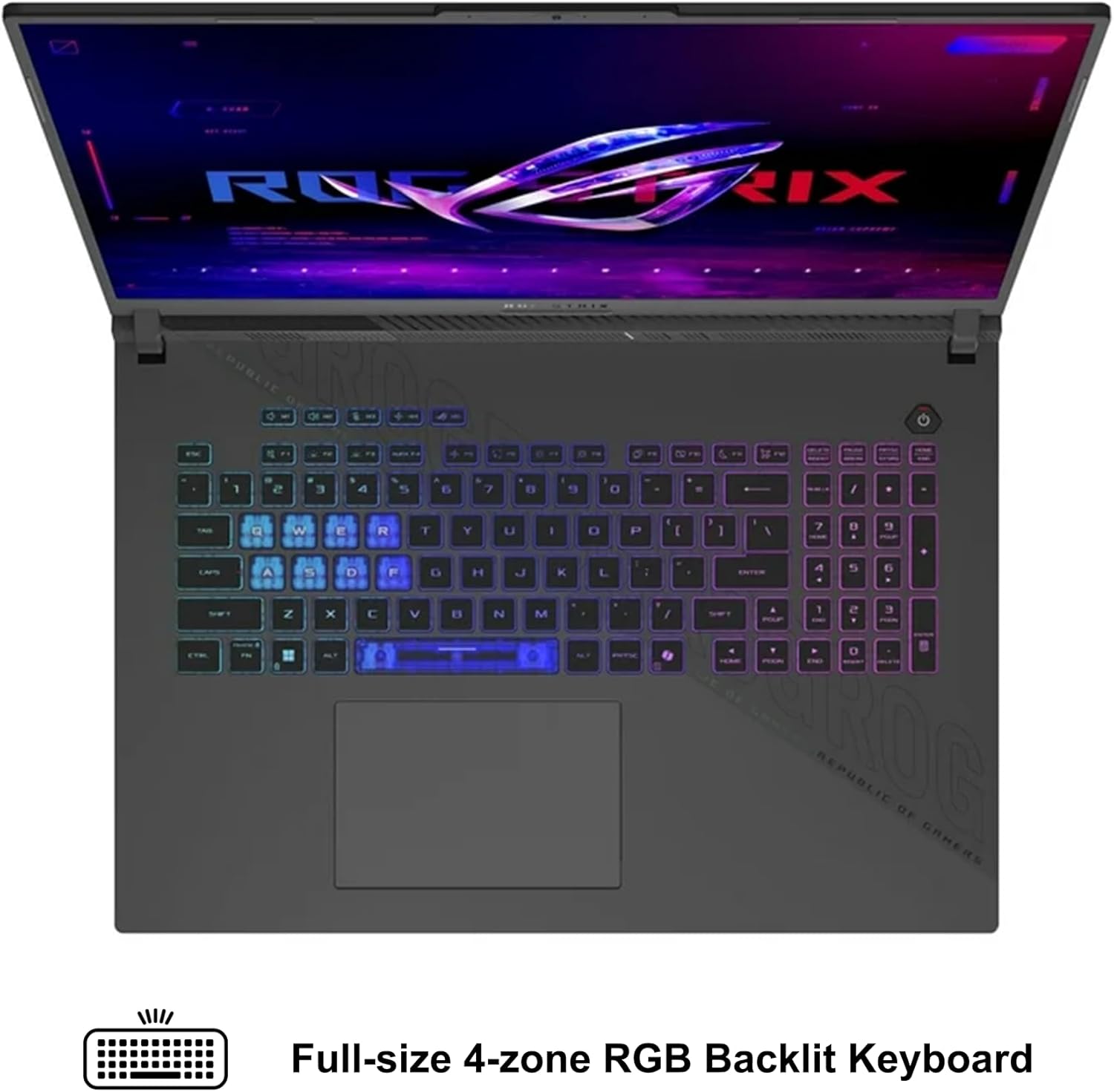 asus rog strix g18 g814 gaming laptop 18" 2.5k (2560x1600) 240hz (100% dci p3, 3ms) amd 16 core ryzen 9 9955hx (beats i9 14900hx) 64gb ram 4tb ssd geforce rtx 5070 rgb backlit wifi6e win11 icp hub