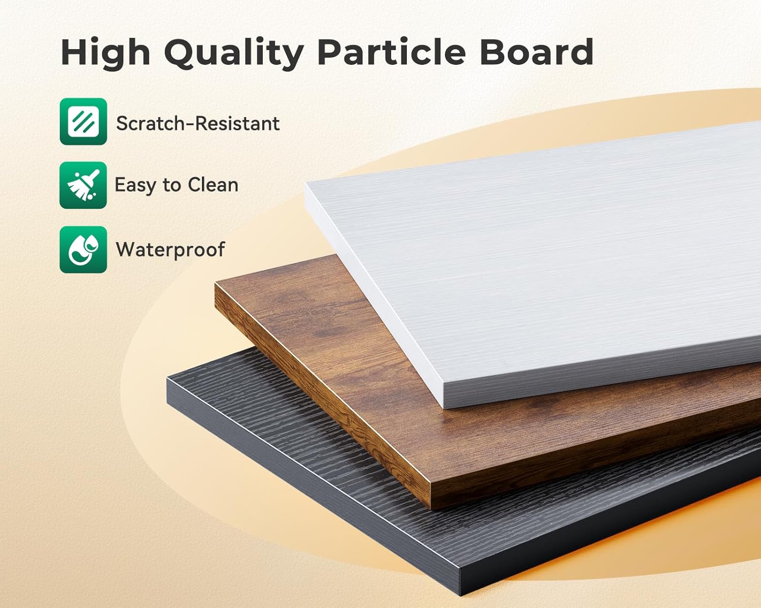 odk computer desk with 5 drawers, 53 inch office desk with printer shelf, reversible work desk for home office, writing table desk with headphone hook for storage, rustic brown