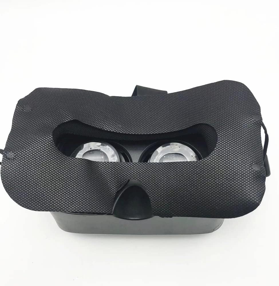 100 pack disposable vr mask sanitary vr eye covers vr mask for vr face mask,virtual reality face mask compatible with htc vive pro/ps vr/gear vr/oculus rift go e altre cuffie most vr headset (black)