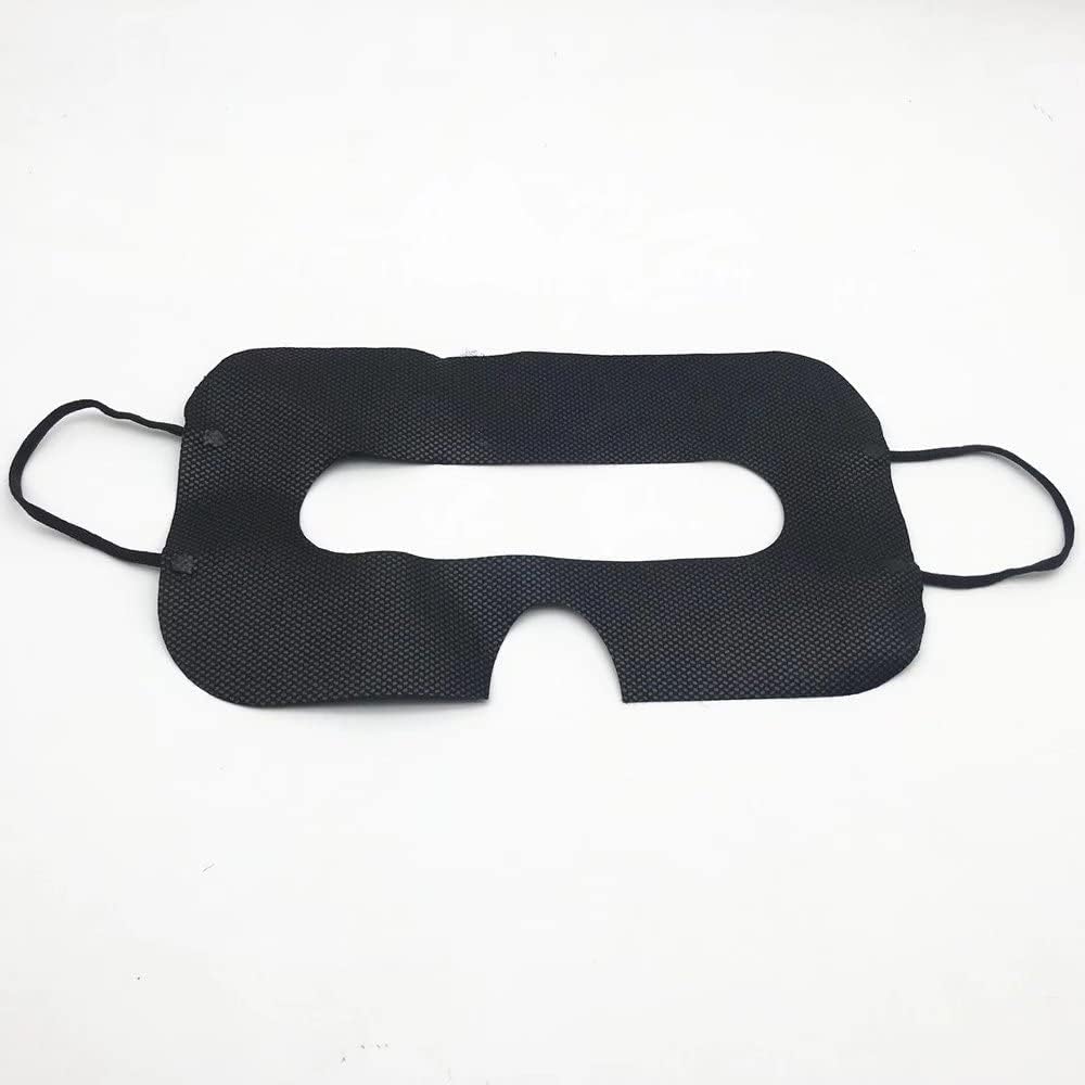 100 pack disposable vr mask sanitary vr eye covers vr mask for vr face mask,virtual reality face mask compatible with htc vive pro/ps vr/gear vr/oculus rift go e altre cuffie most vr headset (black)