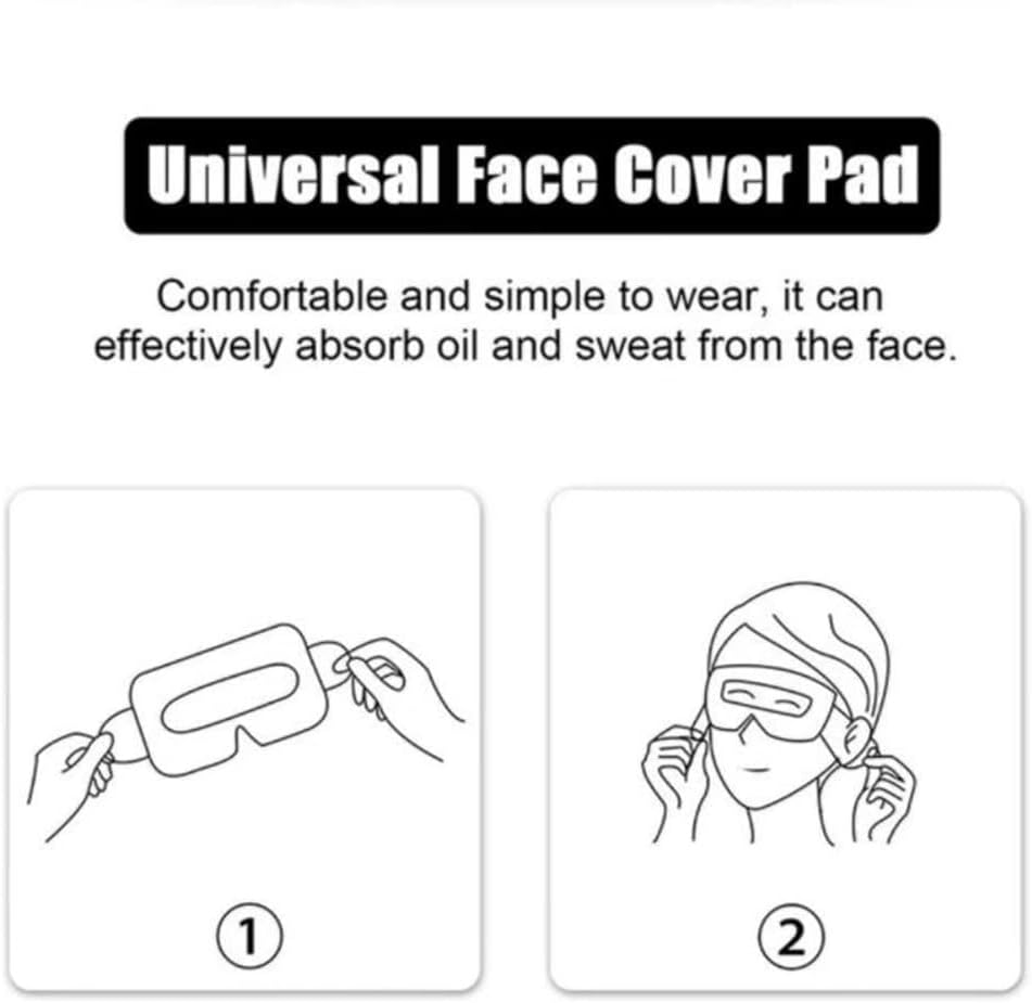100 pack disposable vr mask sanitary vr eye covers vr mask for vr face mask,virtual reality face mask compatible with htc vive pro/ps vr/gear vr/oculus rift go e altre cuffie most vr headset (black)