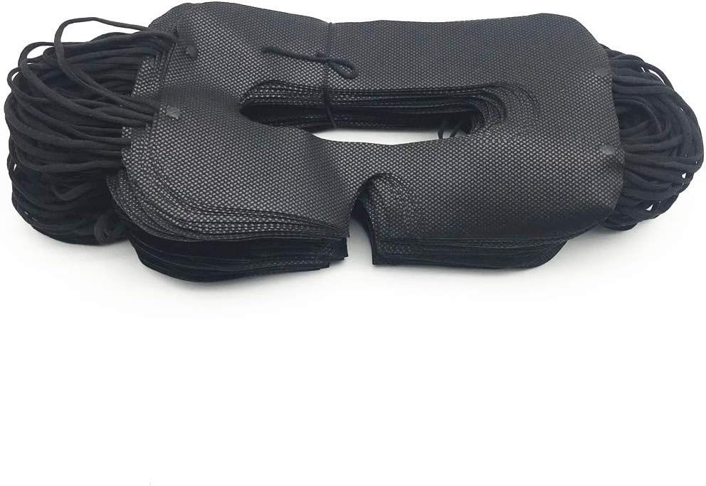 100 pack disposable vr mask sanitary vr eye covers vr mask for vr face mask,virtual reality face mask compatible with htc vive pro/ps vr/gear vr/oculus rift go e altre cuffie most vr headset (black)