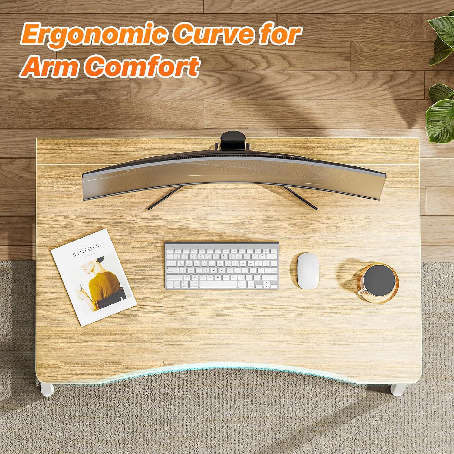 huuger folding desk for small spaces, 31.5 inch foldable computer table, for home office, study, bedroom, dorm, space saving, small writing work office computer desk, easy to fold, oak