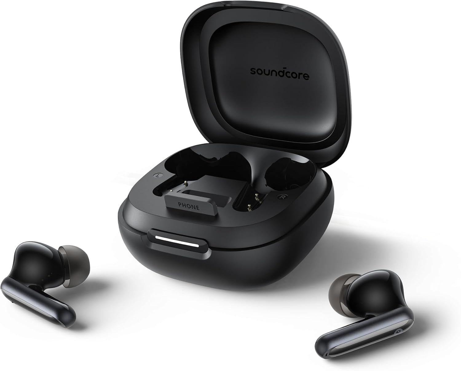 soundcore p40i by anker, noise cancelling wireless earbuds, adaptive noise cancelling to environments, heavy bass, 60h playtime, 2 in 1 case and phone stand, ipx5, wireless charging, bluetooth 5.3
