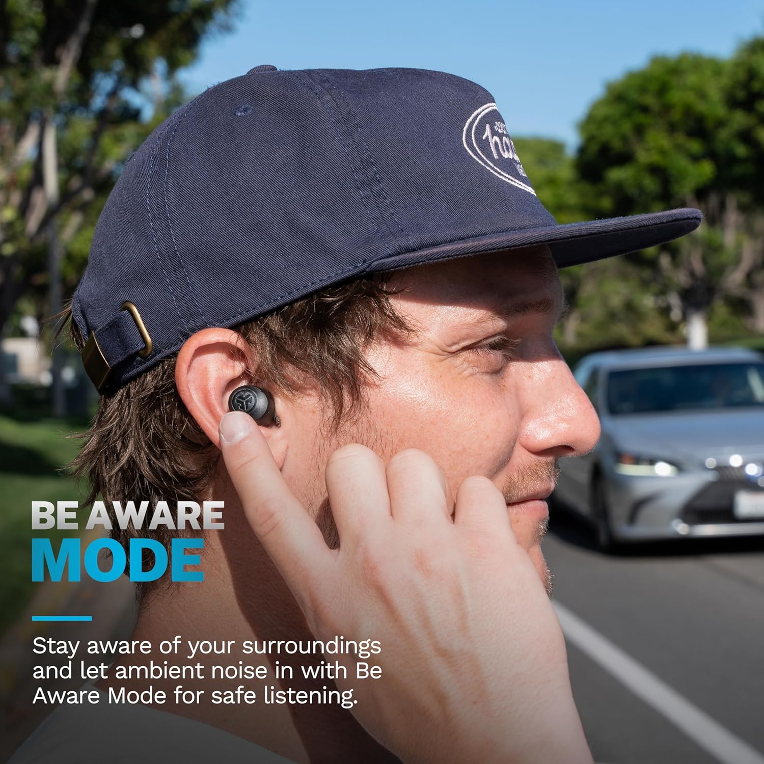 jlab go air pop+ true wireless earbuds, in ear headphones, bluetooth earphones, 35h playtime ear buds, bluetooth earbuds with microphone, usb c charging case, dual connect, eq3 sound, black