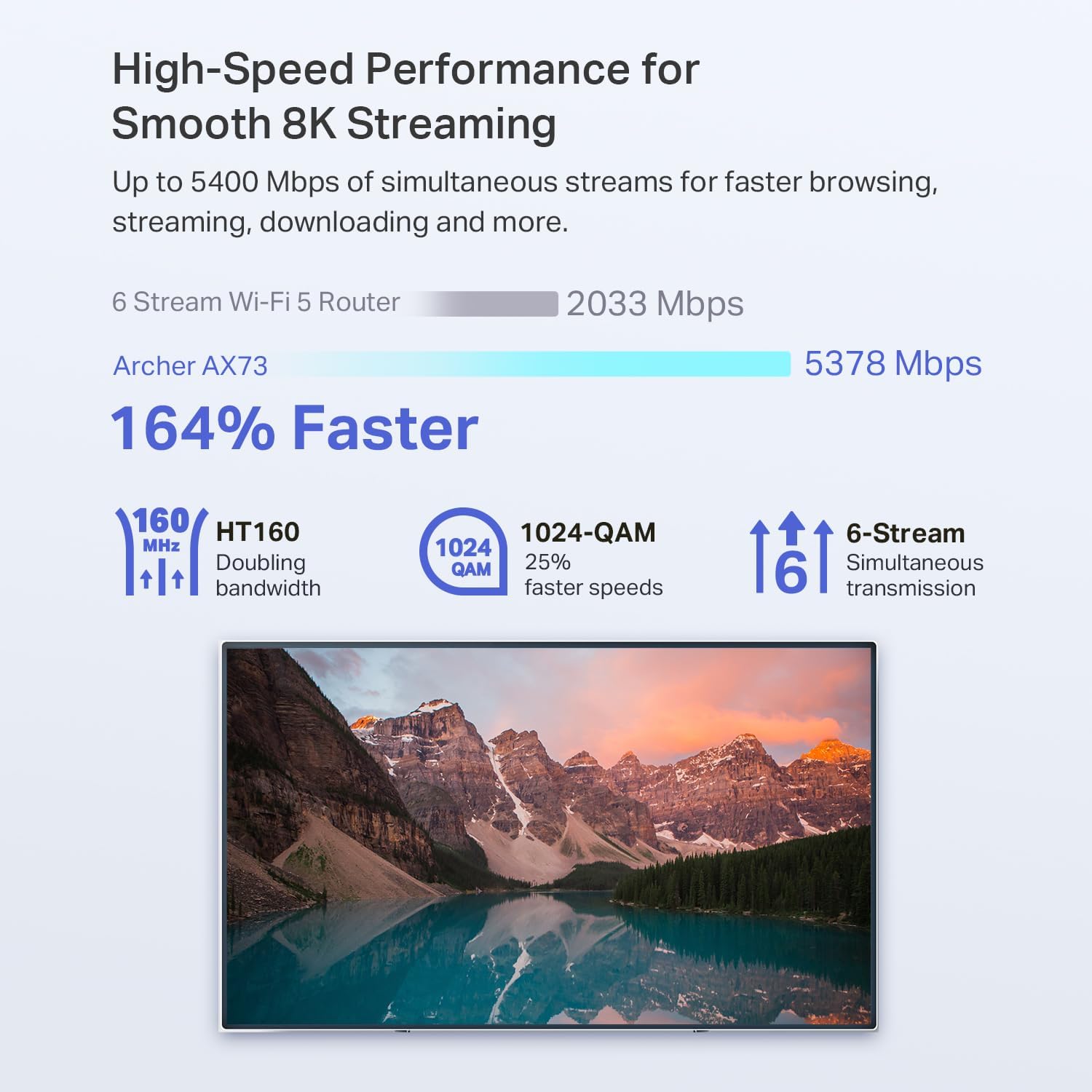tp link ax5400 wifi 6 router (archer ax73) dual band gigabit wireless internet router for streaming, long range coverage