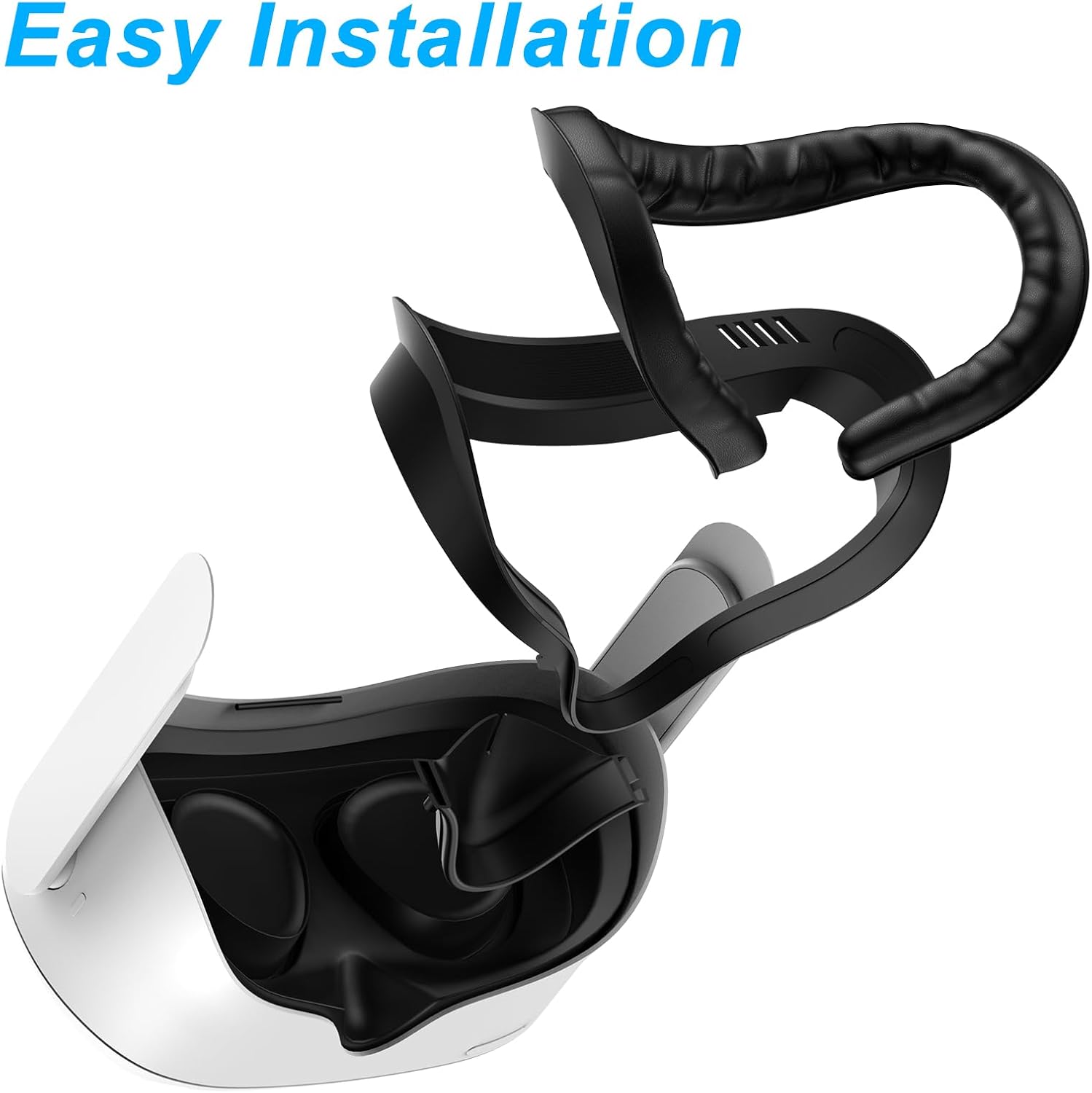 vznek new face cover pad for oculus quest 2, sweatproof pu leather facial interface & face cushion pad vr accessories for meta quest 2, ergonomical design (q2mz)