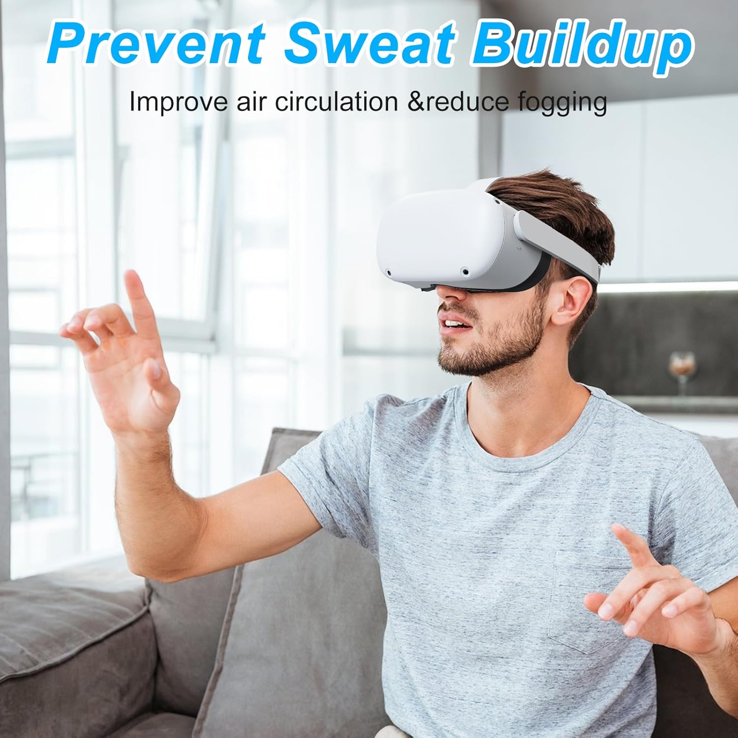 vznek new face cover pad for oculus quest 2, sweatproof pu leather facial interface & face cushion pad vr accessories for meta quest 2, ergonomical design (q2mz)