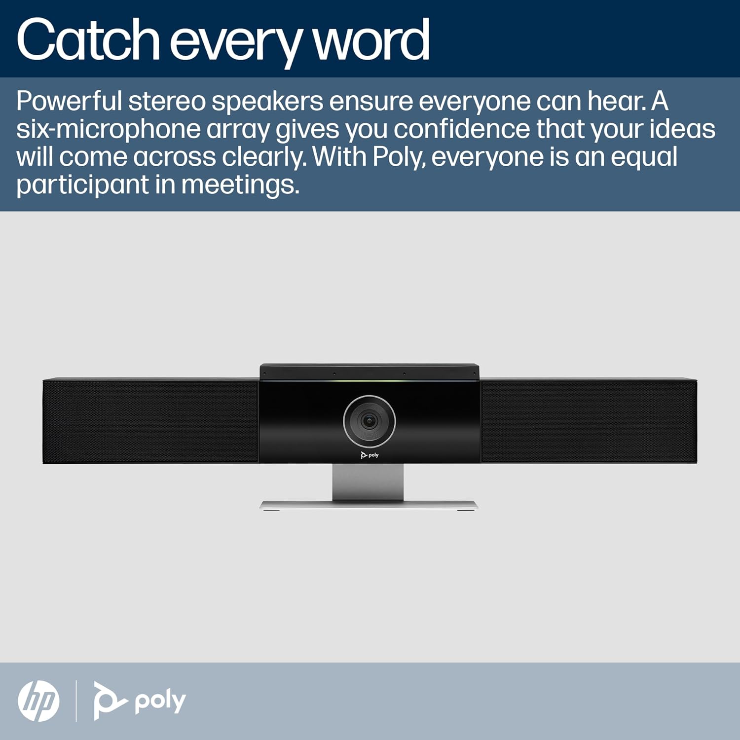 poly studio 4k usb video conference system (plantronics) camera, microphone, & speaker bar for small & medium conference rooms auto framing & tracking teams/zoom certified amazon exclusive