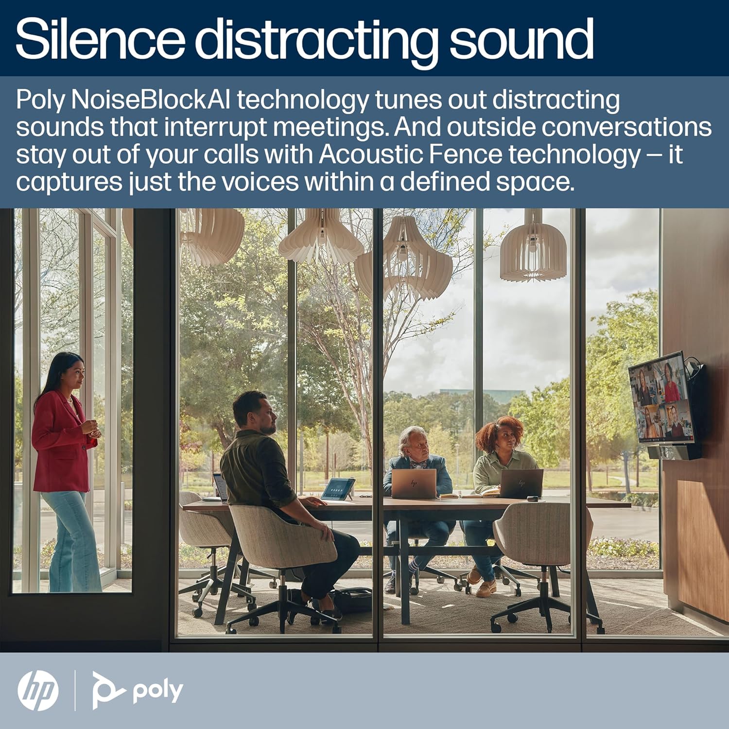 poly studio 4k usb video conference system (plantronics) camera, microphone, & speaker bar for small & medium conference rooms auto framing & tracking teams/zoom certified amazon exclusive