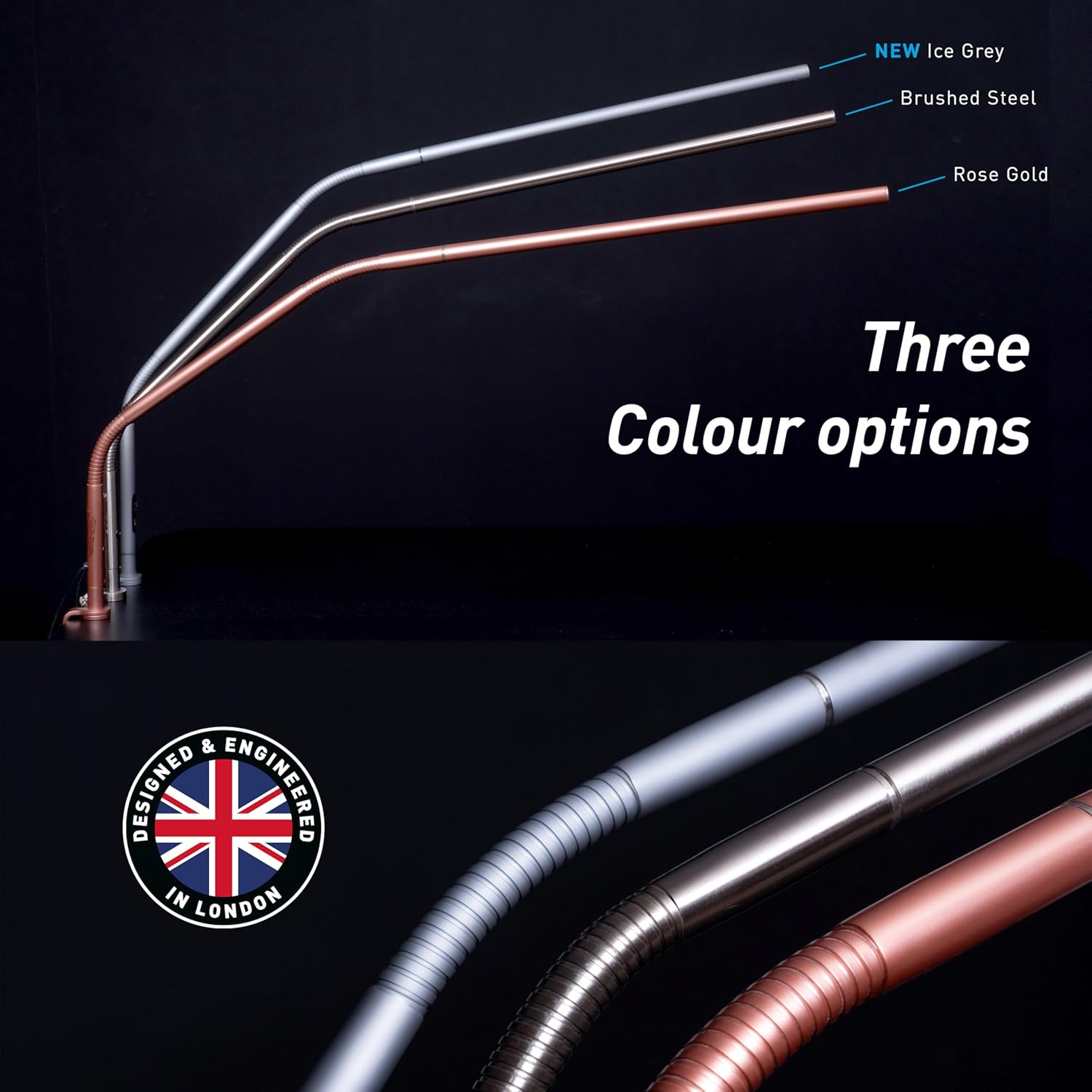 daylight slimline 4 led table lamp in brushed steel 6,000k, 3,200 lux, 4 brightness levels, usb c charging port, anti glare diffuser, flexible design, art & craft, sewing, nail salon