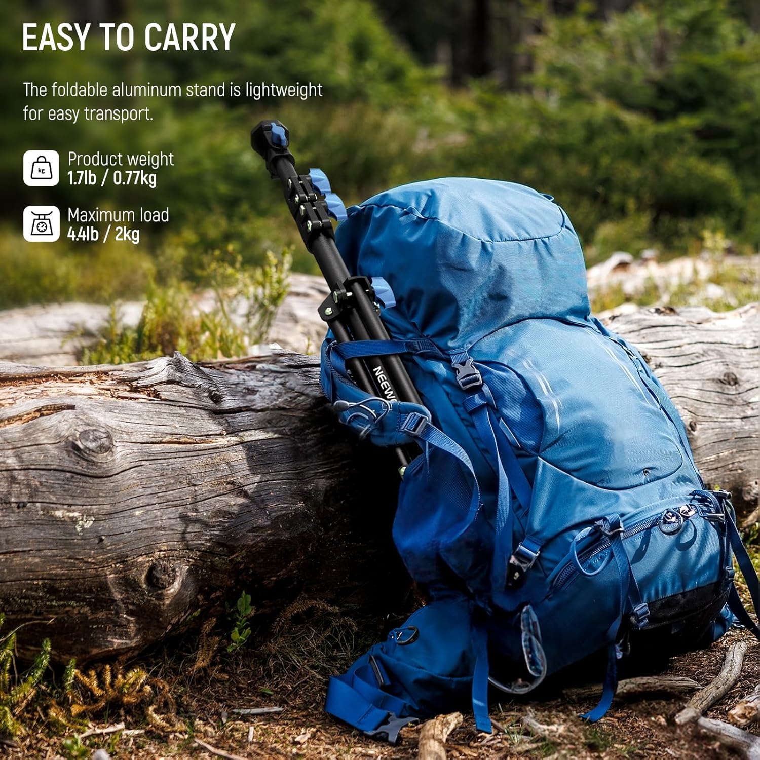 neewer 28" 61"/72 155cm photography light stand with 180° & 360° adjustable head, aluminum portable video tripod stand with 1/4" screw & cold shoe for led video light, ring light, flash, mic, st155a