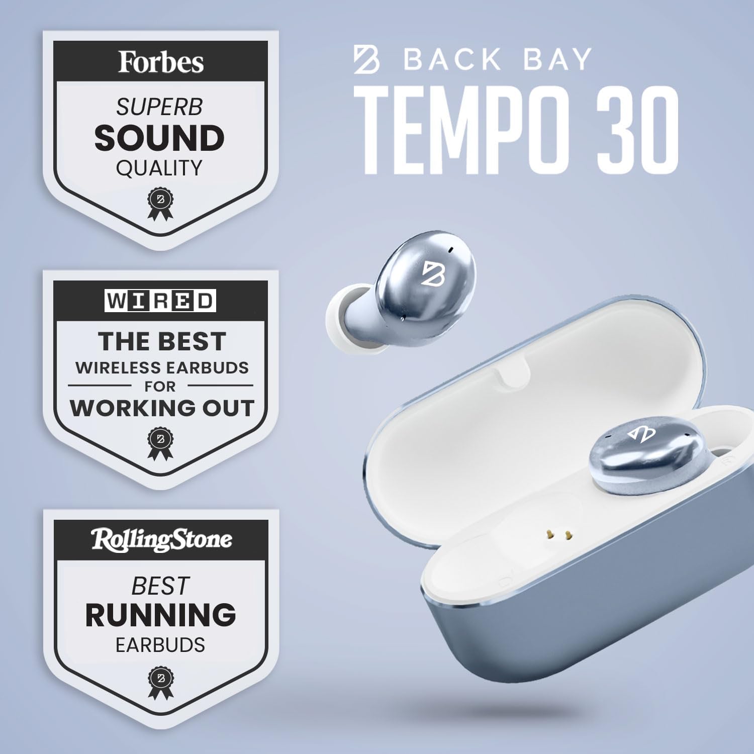 tempo 30 wireless earbuds for small ears award winning sound, sweatproof bluetooth earbuds, comfortable bluetooth ear buds for women, ice earphones small ear canals, long battery headphones