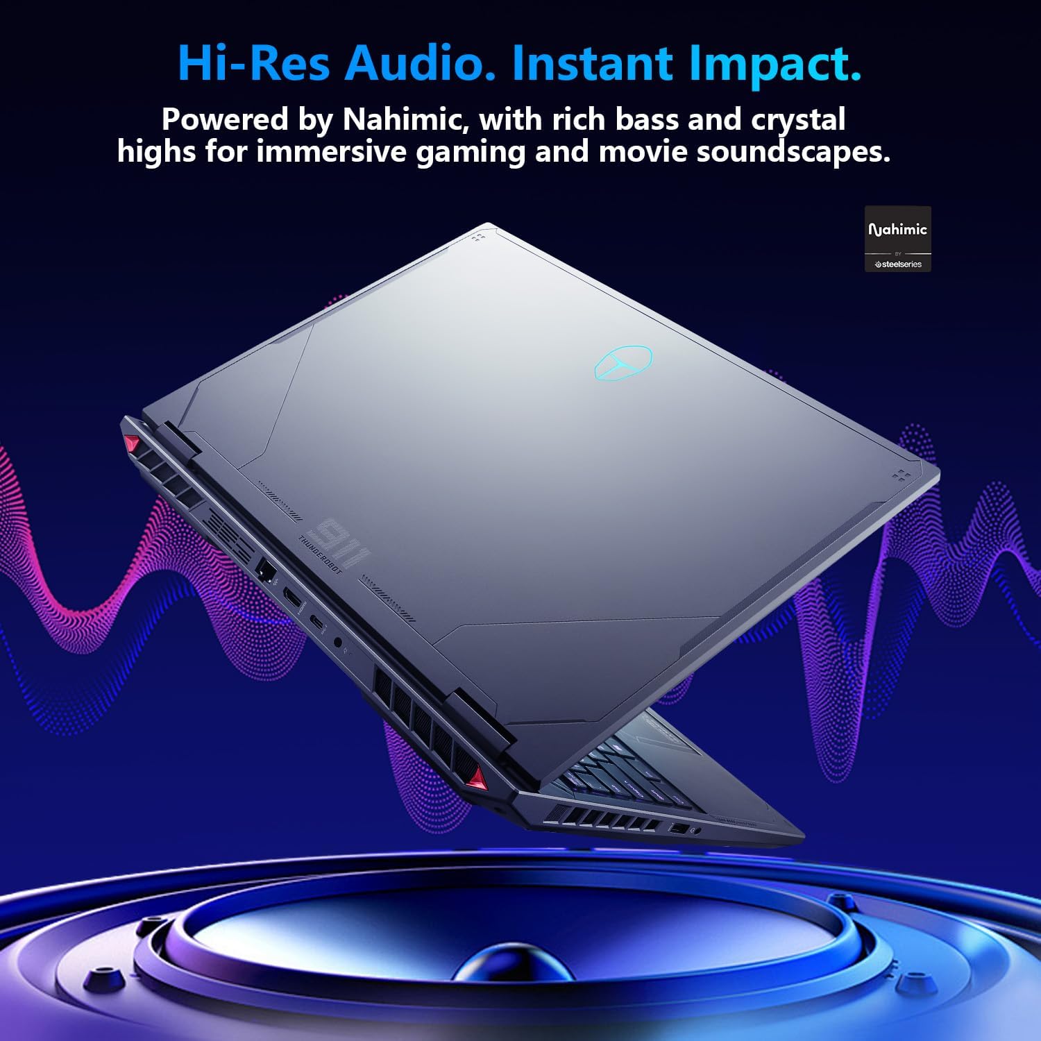 thunderobot radiant 16 5060 gaming laptop, 16" qhd+ 300hz 2.5k display, core i7 14650hx, nvidia geforce rtx 5060, 32gb ddr5 ram, 2tb ssd, rgb backlit keyboard, wi fi 6, win11 home