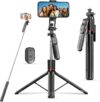 67" Selfie Stick Tripod for iPhone with Remote Control, Phone Holder and 1/4” Screw, Extendable Travel Essentials Tripod for Cell Phone, Camera, Phone Stand for Video Recording