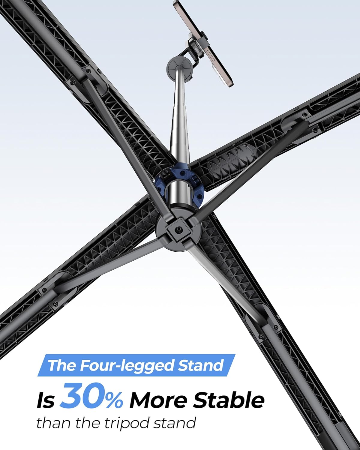 71" phone tripod & selfie stick,more stable 4 leg design, extendable cell phone tripod stand with wireless remote and 2 fill light, compatible with iphone android phone, camera