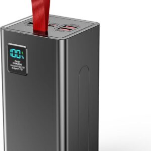 90000mAh Portable Charger Power Bank Large Battery Pack, Upgraded 30W PD & QC 3.0 Fast Charging Big Powerbank, USB-C High Capacity 5 Output 2 Input with LED Display for Phone Tablet