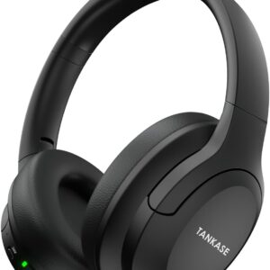 Active Noise Cancelling Headphones, Wireless Over Ear Bluetooth Headphones,100H Play Time Bluetooth Headphone with Microphone,Lightweight and Foldable Comfortable Deep Bass for Work/Gym Black