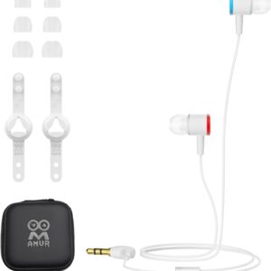 AMVR Noise Isolating Earbuds Earphones Custom Made Compatible with Meta Quest 2 VR Headset, with 3D 360 Degree Sound in-Ear Headphones and Earphone Silicone Holders (Not Compatible with Q3/Q3S)