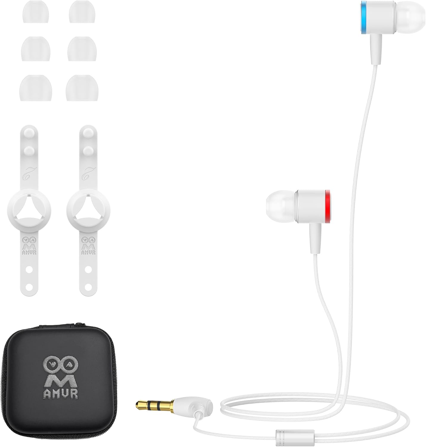 AMVR Noise Isolating Earbuds Earphones Custom Made Compatible with Meta Quest 2 VR Headset, with 3D 360 Degree Sound in-Ear Headphones and Earphone Silicone Holders (Not Compatible with Q3/Q3S)