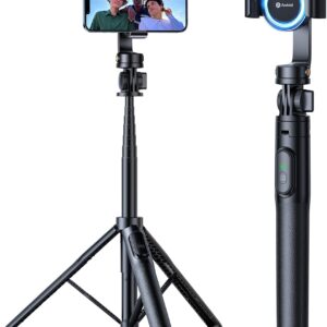 andobil MagStick Selfie Stick Tripod Compatible with MagSafe [Redefined Phone Tripod] 63.5" Extendable Magnetic Cell Phone Tripod Stand with Wireless Remote for iPhone 15 14 13 12 & All Phones