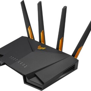 ASUS TUF Gaming WiFi 6 Router (TUF-AX4200) - Dedicated Gaming Port, Dual 2.5G Port, 3 Steps Port Forwarding, Extendable Router with AiMesh Technology, AiProtection Pro, VPN, Instant Guard