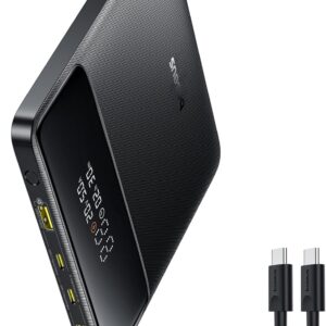 Baseus Laptop Portable Charger 100W 20000mAh, Blade Travel Power Bank Fast Charging 2 USB-C & 2 USB-A Port, Steam Deck Battery Pack for MacBook iPad iPhone 17/16/15/14/13 Samsung S24 Dell