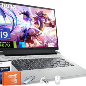 Dell G16 7630 Gaming Laptop, 16" QHD+ 2.5K 240Hz 3ms, Intel i9-13900HX(Up to 5.4 GHz, 24 Cores), NVIDIA RTX 4070 8 GB GDDR6, 32 GB DDR5 RAM, 1 TB SSD, Backlit Keyboard, Windows 11 Pro, w/Accessories