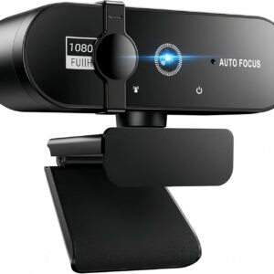 Full HD Webcam with Microphone, 1080P Webcam for PC, 90° FOV, Dual Microphone Streaming Web cam for Clear Stereo Audio, Plug and Play USB Web cam for Zoom/Skype/Teams, Conferencing and Video