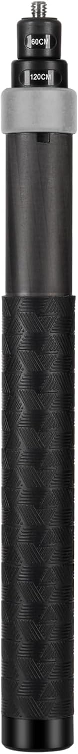 Funnyfox 1.2m/3.9ft Carbon Fiber Extended Invisible Selfie Stick for insta360 X5/X4/X3/X2,R,RS,X,ONE,GO 2, for Gopro Max of Action Camera