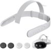 Head Strap for 0culus Quest 2 Headset, Replacement Headband for Quest 2, Comes with 4 Controller Thumb Grip Covers, Head Strap for Quest 2