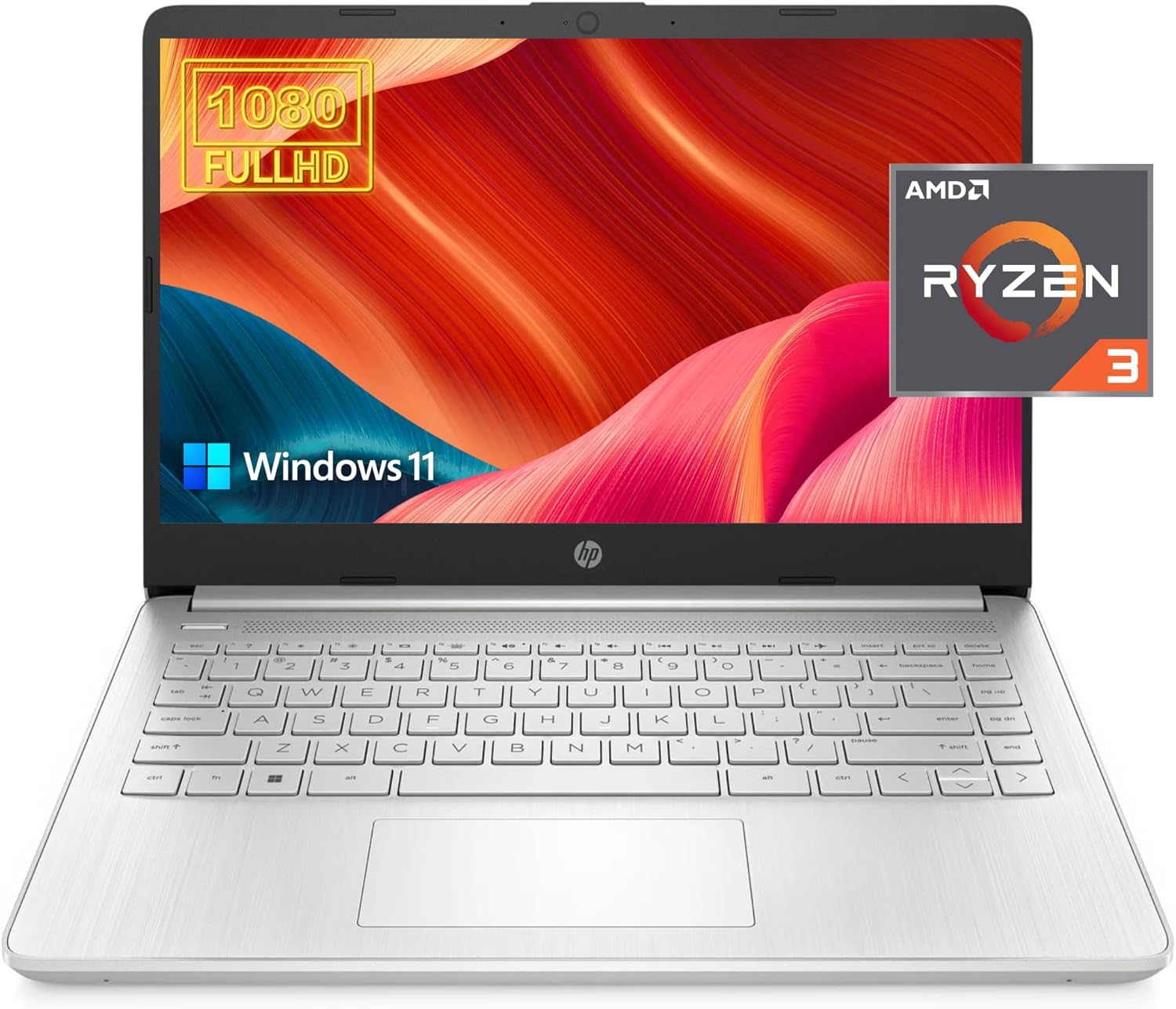 HP 2023 14 Laptop 14" FHD Display, 16GB RAM, 1TB SSD, AMD Ryzen 3 Processor Upto 3.5GHz, Type-C, HDMI, Fast Charge, 10 Hrs Long Battery Life, Windows 11 (Renewed)