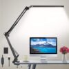 LED Desk Lamp for Home,Office,Reading,Adjustable Eye-Caring Desk Light with Clamp,Swing Arm Lamp Includes 3 Color Modes,10 Brightness Levels Table Lamps with Memory Function