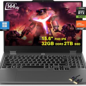 Lenovo LOQ Gaming Laptop | 15.6" FHD IPS 144Hz 100% sRGB G-SYNC | AMD 8-core Ryzen 7 7435HS (>i7-12650H) | 32GB DDR5 2TB SSD | GeForce RTX 4060 | Backlit Win11Pro w/DLCA Accessory