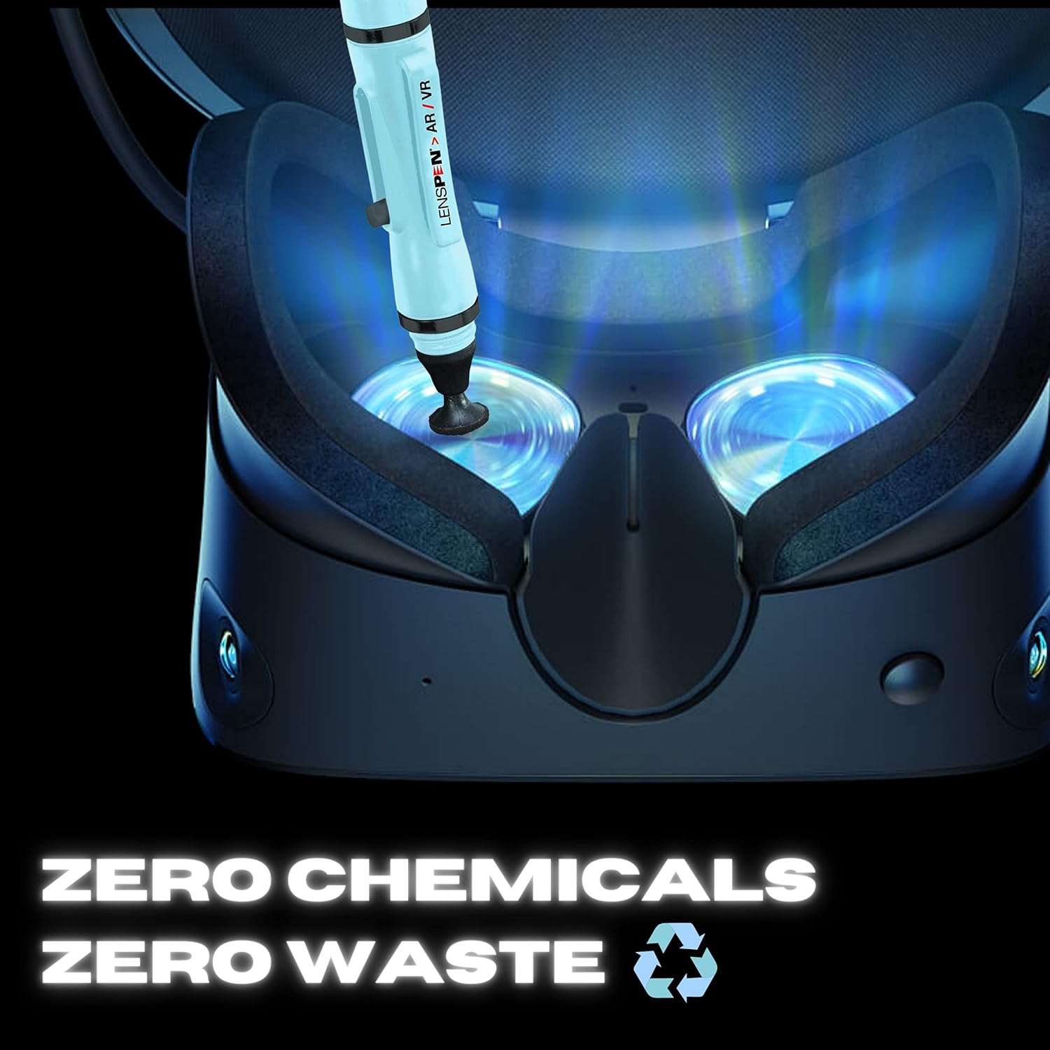 lenspen vr headset lens cleaning pen gift – original black carbon patented tech remove fingerprints dust grease + reduce fog to clean augmented & virtual reality goggles > oculus, valve index, ps4