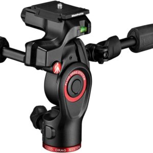 Manfrotto Befree 3-Way Live Camera Tripod Head, Aluminium, 6kg Payload, for Travel Tripods, with Foldable Handles, Fluid Drag System, for Photo and Video, Vlogging Equipment (MH01HY-3WUS)