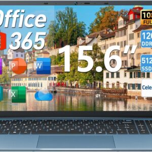 Naclud 15.6 Inch Laptop Computer, Celeron N5095A Processor, Win 11 Laptop, DDR4 12GB SSD 512GB, 1920x1080 FHD Display, USB 3.2, 7000mAh, BT5.0, Type-C, Traditional Laptops for Business Student