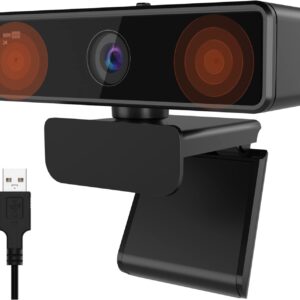 NUROUM V11 2K Webcam for PC, 1080P 60FPS USB Web Camera with Microphone, 1440P@30fps, 90° Wide-Angle, Privacy Cover, Plug&Play for Mac/Laptop/Desktop/Computer, for Zoom/Teams/Google Meet