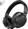 Over Ear Bluetooth Headphones, Studio Monitor & Mixing DJ Headphones Wireless with 50mm Drivers and 1/4 to 3.5mm Wired Audio Jack for Guitar AMP Recording Podcast Piano, 100H Playtime, Black