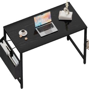 Pamray 32 Inch Computer Desk for Small Spaces with Storage Bag, Home Office Work Desk with Headphone Hook, Small Office Desk Study Writing Table