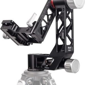 Professional Heavy Duty Tripod Head with 360° Panorama, Arca-Swiss 1/4" QR Plate and Bubble Level Supports 25kg Tripod Camera Photography for DSLR Cameras and Telephoto Lenses