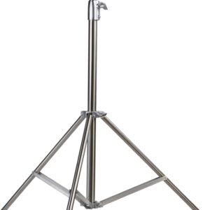 REFLEX CAMERA Stainless Steel 9.2ft/116 inches Heavy Duty Studio Quality Telescopic Photography Light Stand, Spring Cushioned Design, Sturdy Tripod Base for Strobe,LED Video Light,Ring Light & Softbox