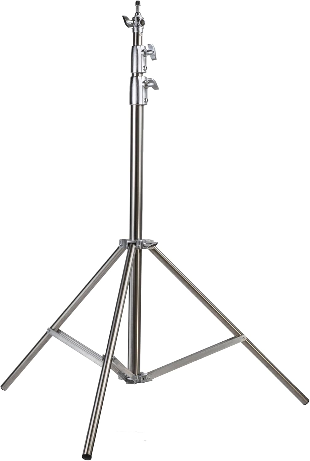REFLEX CAMERA Stainless Steel 9.2ft/116 inches Heavy Duty Studio Quality Telescopic Photography Light Stand, Spring Cushioned Design, Sturdy Tripod Base for Strobe,LED Video Light,Ring Light & Softbox