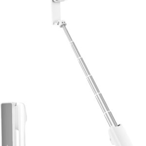 Selfie Stick with Wireless Remote – Portable Selfie Stick for iPhone & Android, Lightweight Foldable Travel Phone Holder for Cell Phone, for Photograph, Video Recording, Streaming, White