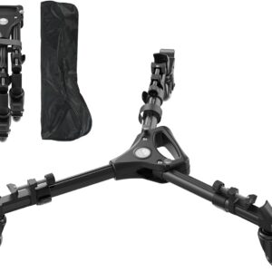 SIRUI Photography Tripod Dolly, Heavy Duty Universal Tripod Wheels with 3" Rubber Wheel, Adjustable Legs, 33lbs Capacity for DSLR Cameras Camcorder Photo Video Lighting (AM-DF02)