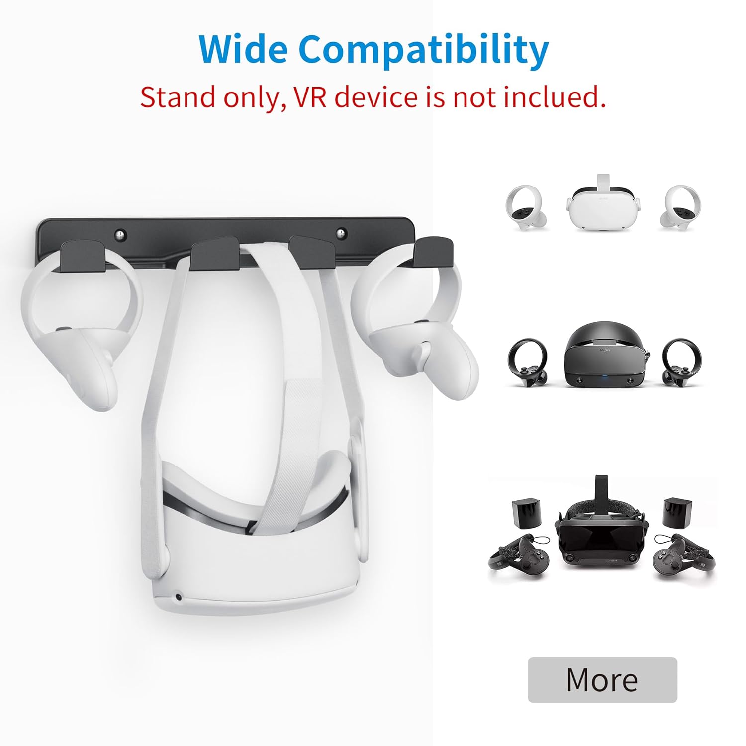 sokusin vr wall mount storage stand holder hook for meta/oculus quest 2/3/quest/rift/rift s/psvr 2/valve index/htc vive/hp reverb g2/playstation vr headsets, gaming controller hanger space saving