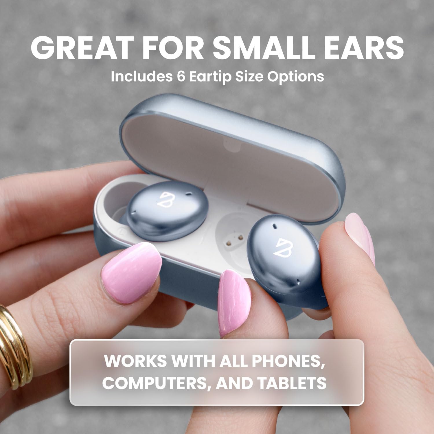 tempo 30 wireless earbuds for small ears award winning sound, sweatproof bluetooth earbuds, comfortable bluetooth ear buds for women, ice earphones small ear canals, long battery headphones