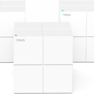 Tenda Nova Mesh WiFi System MW6 - Covers up to 4-6 Bedroom Houses- AC1200 Whole Home WiFi Mesh System - Gigabit Dual-Band Mesh Network - Replaces Wireless Router and WiFi Extender - 3-Pack