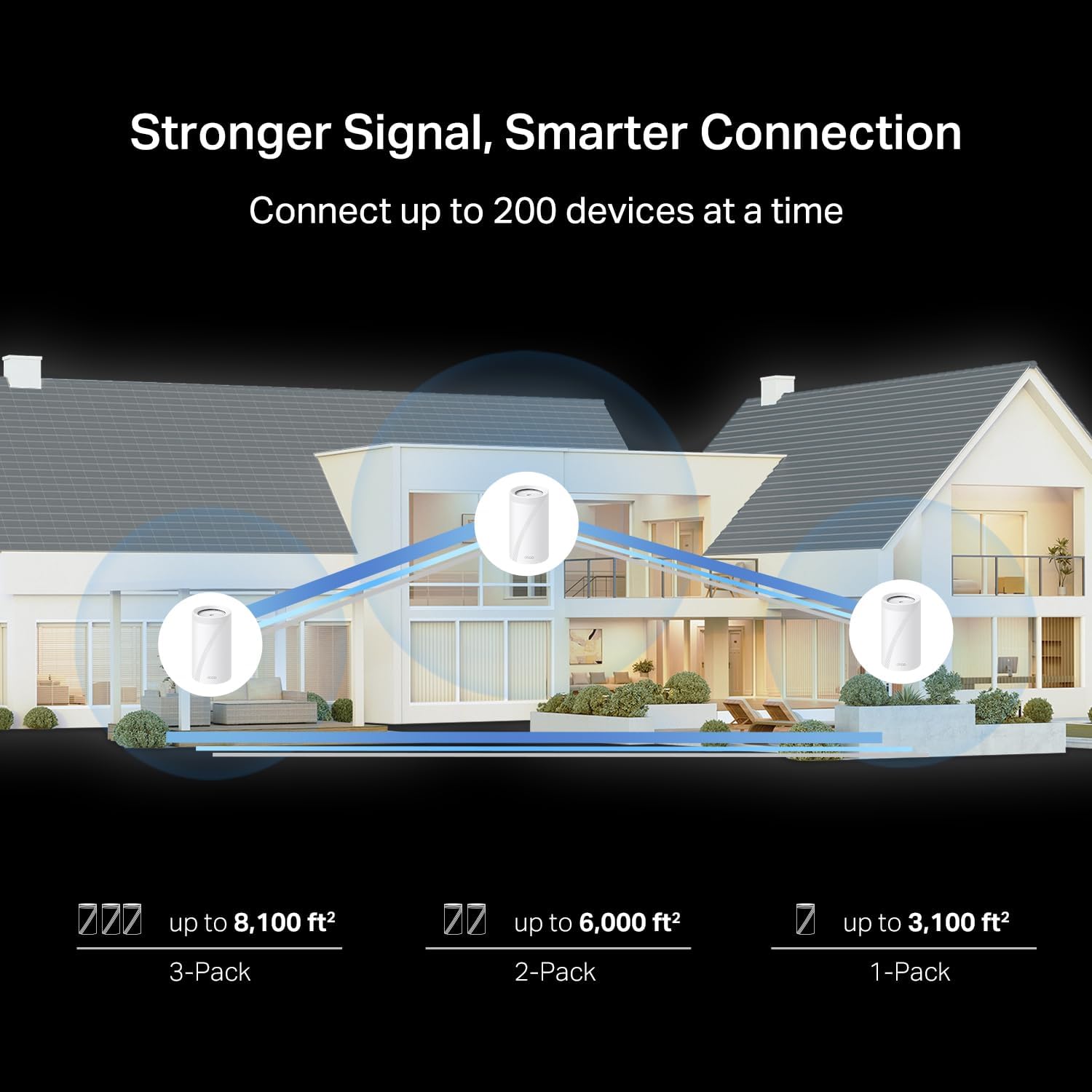 tp link deco be67 tri band wifi 7 be14000 whole home mesh system | 8 stream 14gbps | 1×10g+1×2.5g multi gig wired backhaul | up to 8100 sq.ft | vpn, homeshield, mlo, 320 mhz, ai roaming (3 pack)