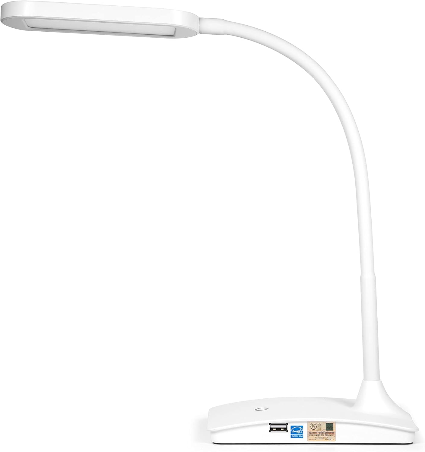 tw desk lamps for home office super bright small desk lamp with usb charging port, a perfect led desk light as study lamp, bedside reading lights, white